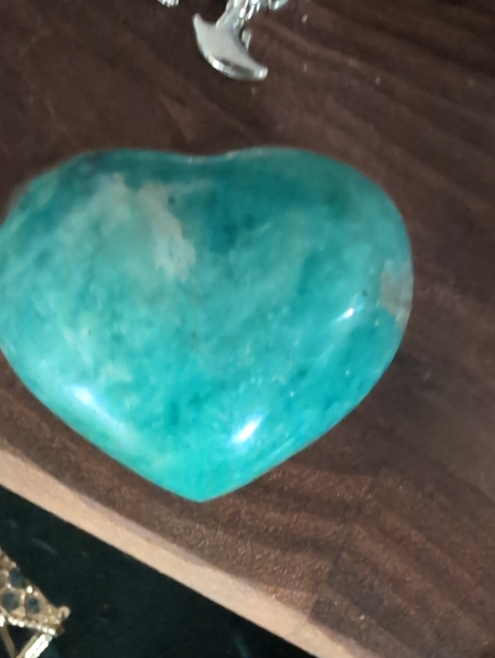 Amazonite And Smokey Quarts Mini Heart Gemmy